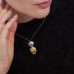 Collar Plata Dorada Oval